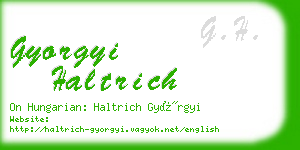 gyorgyi haltrich business card